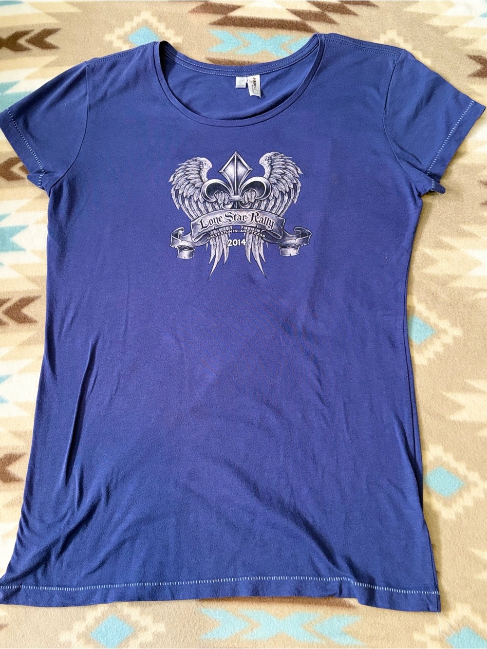 Women’s Lone Star Rally Galveston Island TX 2014 Shirt XL Distressed